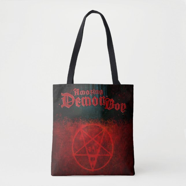 Amazing Demon Boy Logo & Pentagram Tote Bag (Front)