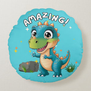 Amazing!, Dinosaur  Round Cushion