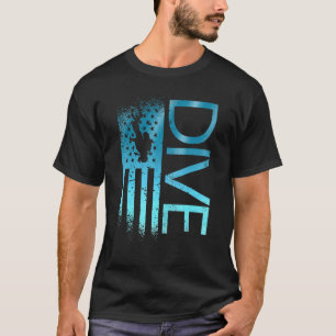 Amazing Dive American Flag Patriotic Diving Scuba T-Shirt