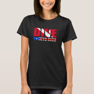 Amazing Dive Puerto Rico PR Flag Scuba Diver Desig T-Shirt