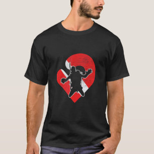 Amazing Diving Flag Heart Scuba Diver Underwater S T-Shirt
