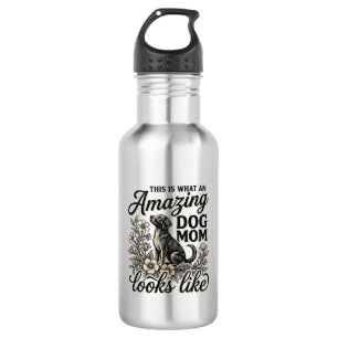 Amazing Dog Mum Vintage Floral Dog Lover Design_1 532 Ml Water Bottle