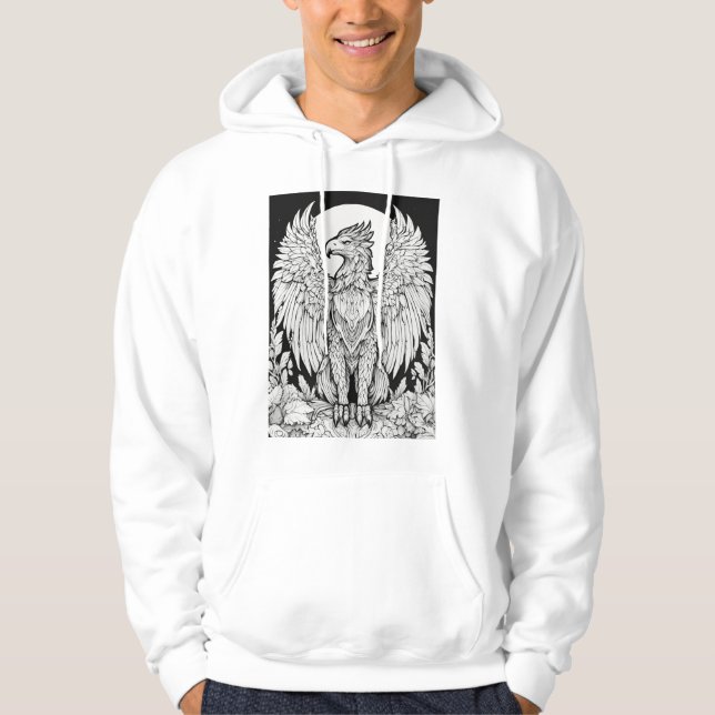 Amazing eagle design on T-Shirt Hoodie (Front)
