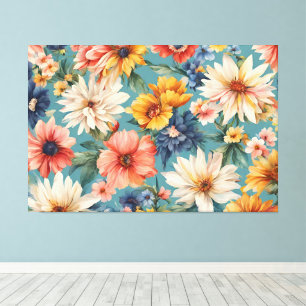 Amazing Elegant Gentle Summer Flowers Canvas Print
