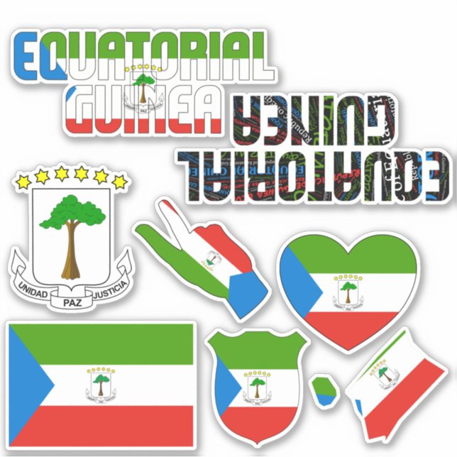 Amazing Equatorial Guinea Shapes National Symbols (Front)