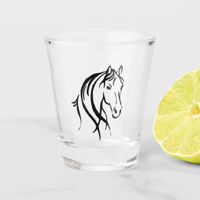 Amazing Equine Shot Glass (Front)