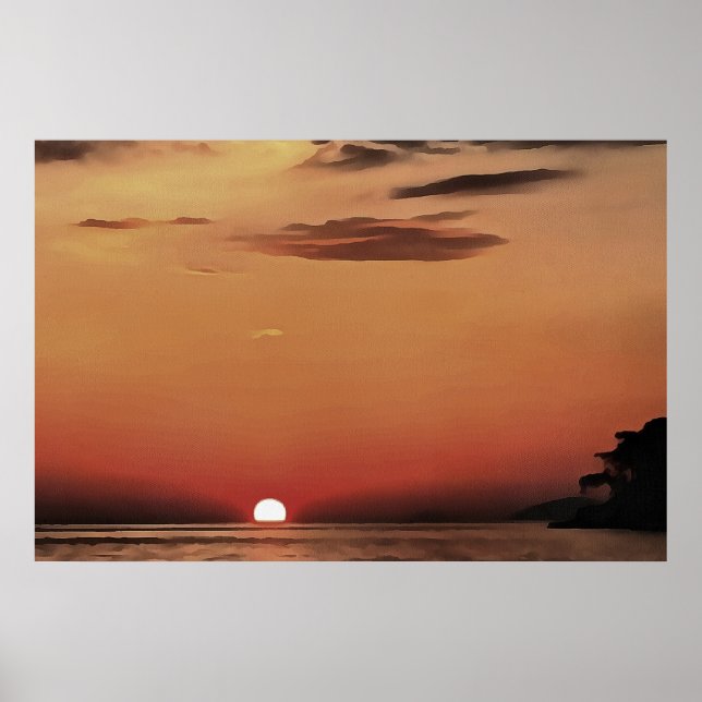 Amazing Evening In Akyaka Artistic Sunset Poster (Front)