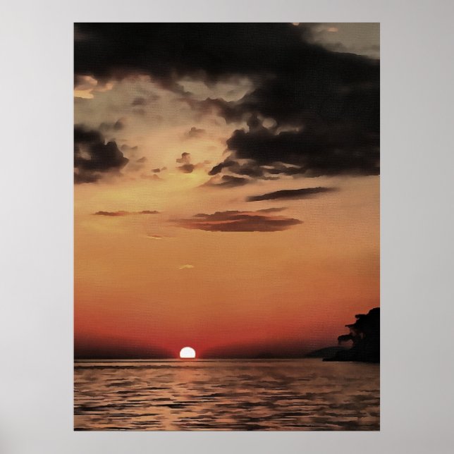 Amazing Evening In Akyaka Artistic Sunset Poster (Front)