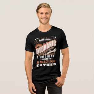 Amazing Father Mechanic T-Shirt Tri-Blend Shirt