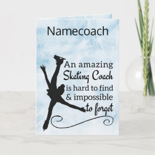 Amazing Figure skating coach thank you card
