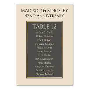 Amazing Generic Event Colourful Fab Table Number