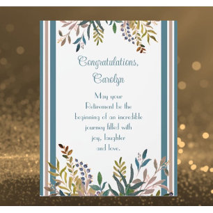 Amazing gift! Custom Retirement easel plaque