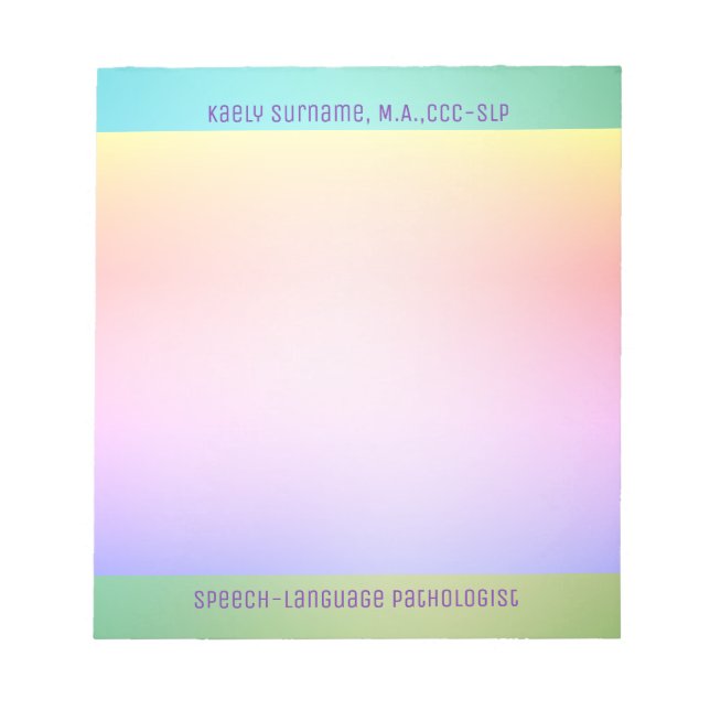 Amazing Gift! Speech Pathologist notepad (Front)