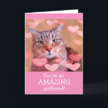 Amazing Girlfriend Birthday  Card<br><div class="desc">Show your sweetie how special she is to you with this cute and loving kitty card. Personalise the message to create your own fun. Many thanks for looking! Photo ©Christine Greenspan</div>
