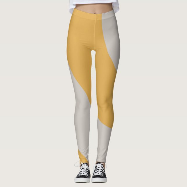 Amazing Gold and Grey Leggings (Front)