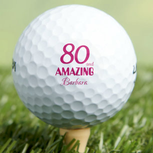 Amazing golf birthday 80 years golfer gift 80th golf balls