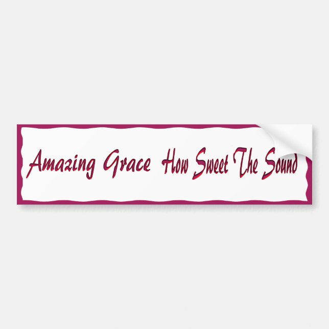 AMAZING GRACE-BUMPER STICKER (Front)