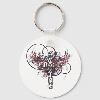 Amazing grace Christian cross Key Ring