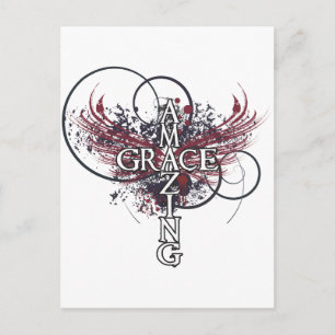 Amazing grace Christian cross Postcard