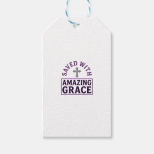 Amazing Grace Christian Cross Vintage Gift Tags