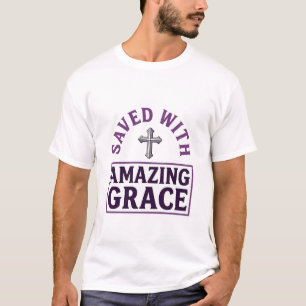 Amazing Grace Christian Cross Vintage T-Shirt