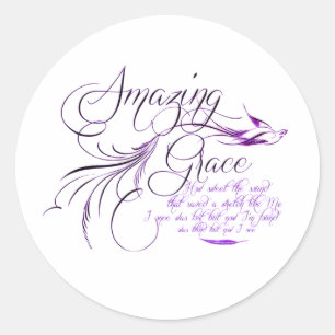 Amazing Grace Classic Round Sticker