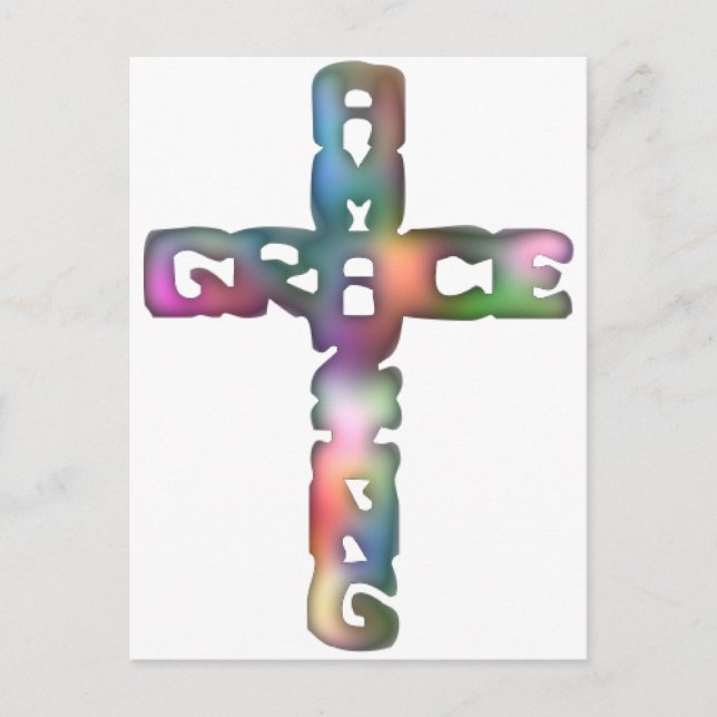 Amazing Grace Cross Postcard (Front)