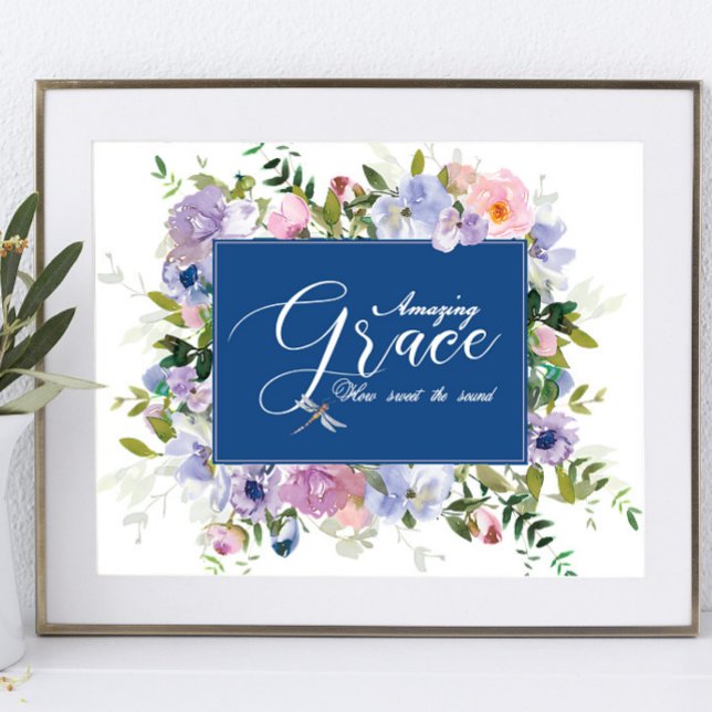 Amazing grace floral   poster (Creator Uploaded)