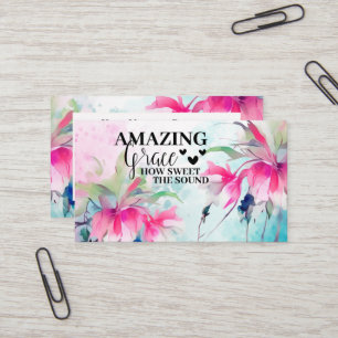 Amazing Grace How Sweet the Sound Christian Hymn Business Card