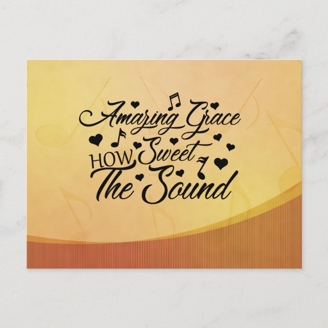 Amazing Grace How Sweet the Sound Hymn Postcard (Front)