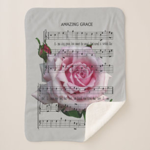 AMAZING GRACE MOST POPULAR BACKGROUND SHERPA BLANKET