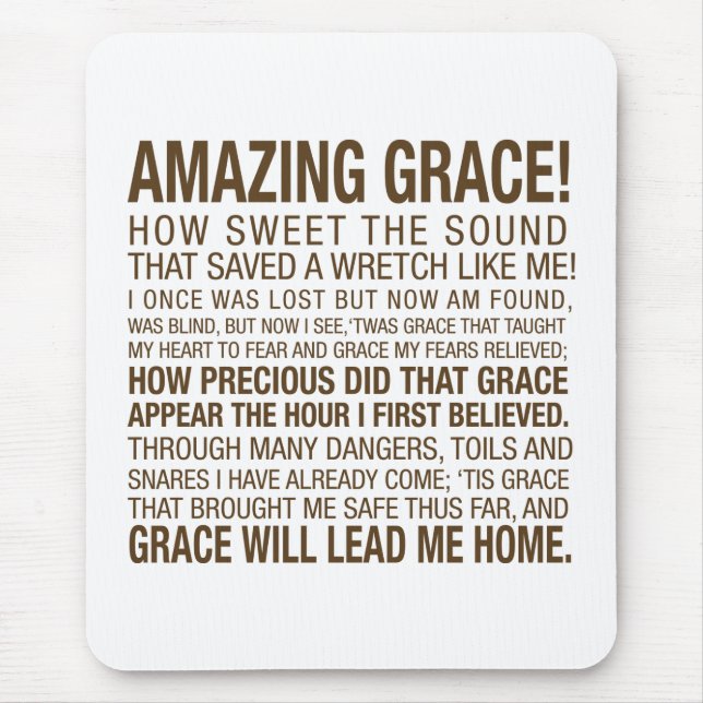 AMAZING GRACE MOUSE PAD (Front)