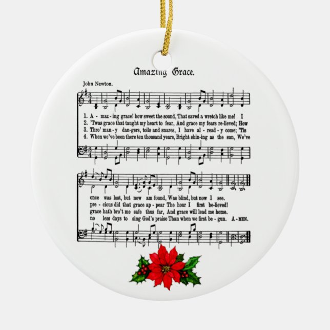 AMAZING GRACE-ORNAMENT CERAMIC TREE DECORATION (Front)