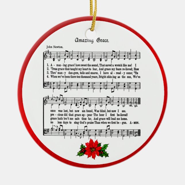 AMAZING GRACE-ORNAMENT CERAMIC TREE DECORATION (Front)