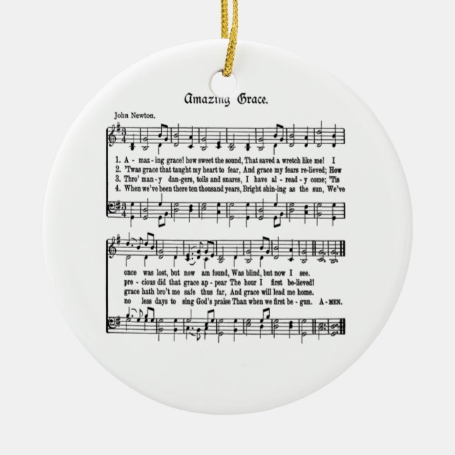 AMAZING GRACE-ORNAMENT CERAMIC TREE DECORATION (Front)