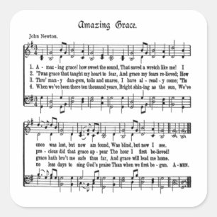 AMAZING GRACE-STICKER SQUARE STICKER