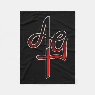 Amazing Grace Tattoo Bleeding Heart Fleece Blanket