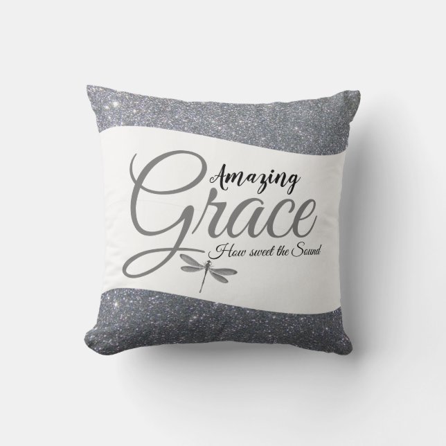 Amazing Grace  Throw Pillow (Front)