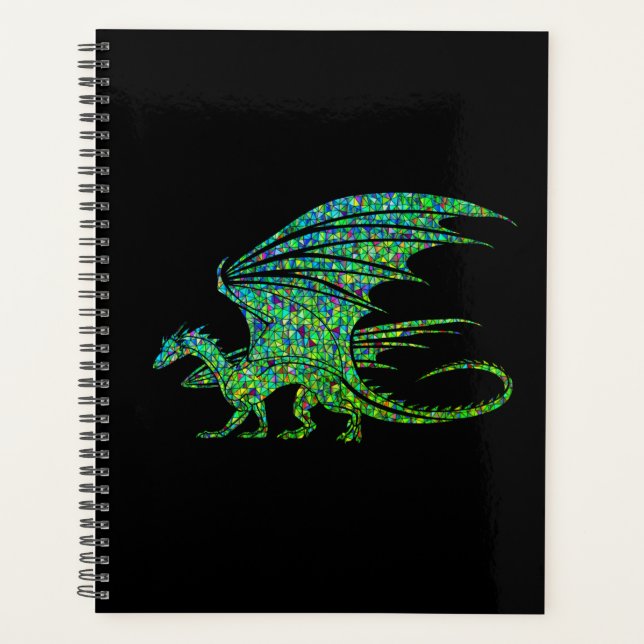 Amazing Green Dragon Mosaic  Planner (Front)
