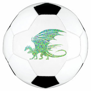 Amazing Green Dragon Mosaic  Soccer Ball