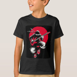 Amazing Guitar Ninja in Cool Colours for Samurai T-Shirt