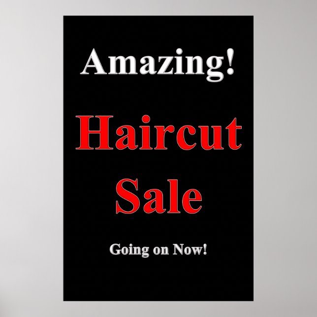 Amazing Haircut Sale Beauty Salon Poster (Front)