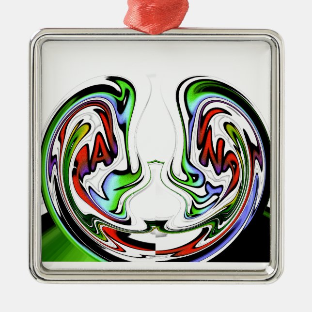 Amazing Hakuna Matata Whirl Art Print Metal Tree Decoration (Front)