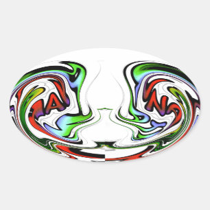 Amazing Hakuna Matata Whirl Art Print Oval Sticker