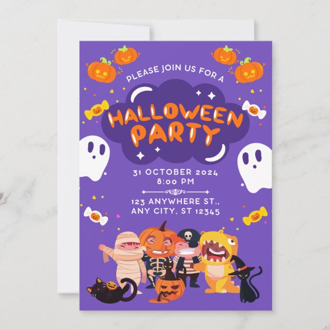 Amazing Halloween Party Inivitation Invitation (Front)