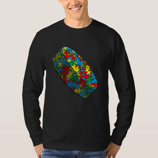 Amazing Hockey Autism Sport Autism Awareness Kids  T-Shirt (Front)