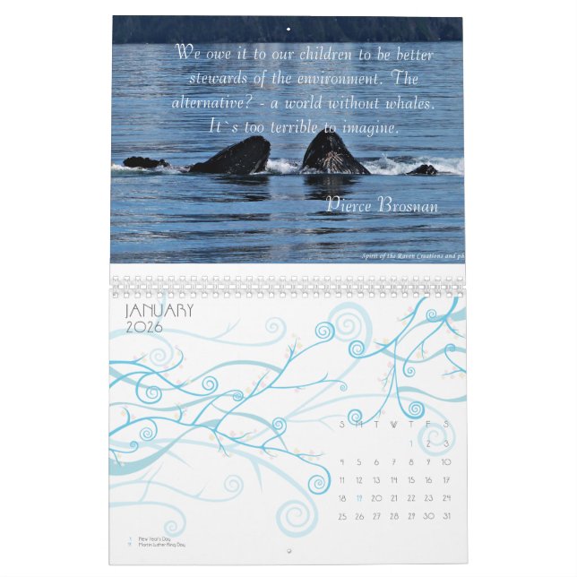 Amazing Humpback Whale Calendar (Jan 2026)