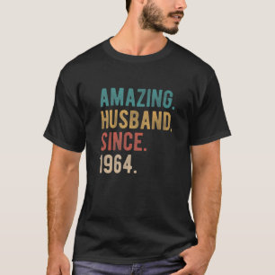Amazing Husband Since 1964 58Th Wedding Anniversar T-Shirt