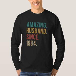 Amazing Husband Since 1984  38th Wedding Aniversar T-Shirt