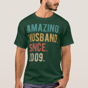 Amazing Husband Since 2009 13th Wedding Anniversar T-Shirt